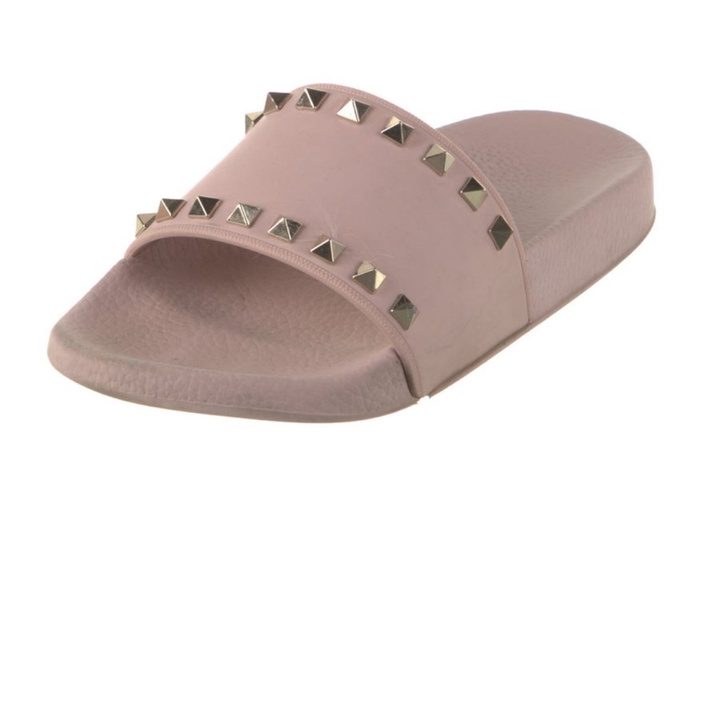 Valentino Rockstud Accents Rubber Slides, size 10